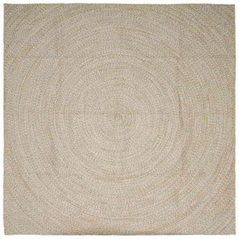 Tappeti per area Quadrato Naturale e Bianco 300 x 300 cm Juta - Foto 1