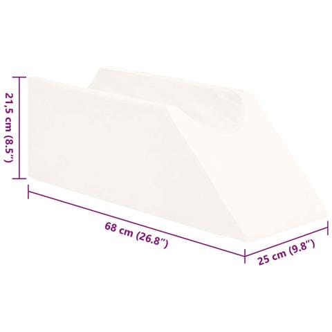 Cuscino per Gambe Bianco 68 x 25 x 21,5 cm Schiuma PU - Foto 9