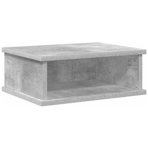 Comodino Grigio cemento 40 x 31 x 15 cm Legno multistrato - Foto 1