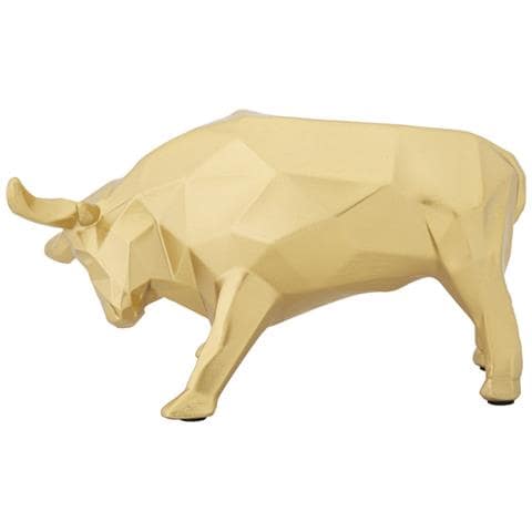Scultura Toro-oro-poliresina-19,5x9,9x10,6 Cm - Foto 2