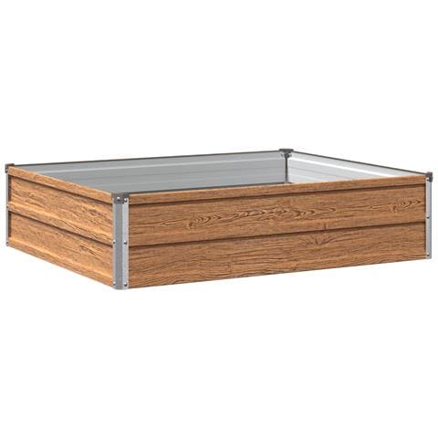 Letto rialzato da giardino Marrone legno 100 x 80 x 24 cm - Foto 1