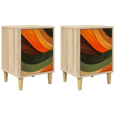 Armadio da Notte BONN 2 pz Rovere Sonoma 36 x 33 x 50 cm - Foto 1