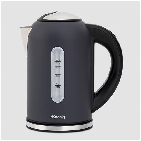 Bollitore elettrico programmabile BOE52 1,7 L Acciaio inox, Termostato regolabile 40-100°C, Mantenimento in caldo, 220W, grigio - Foto 1