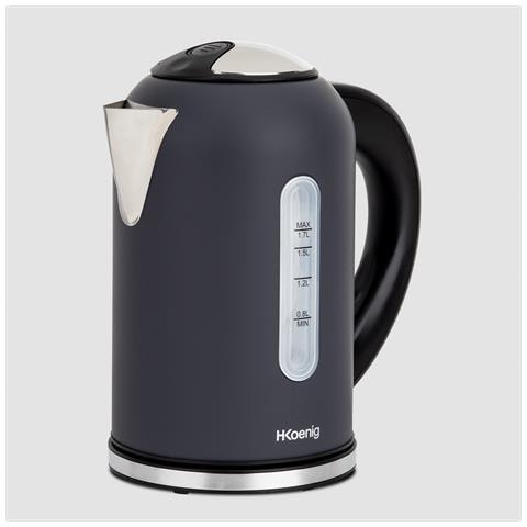 Bollitore elettrico programmabile BOE52 1,7 L Acciaio inox, Termostato regolabile 40-100°C, Mantenimento in caldo, 220W, grigio - Foto 6