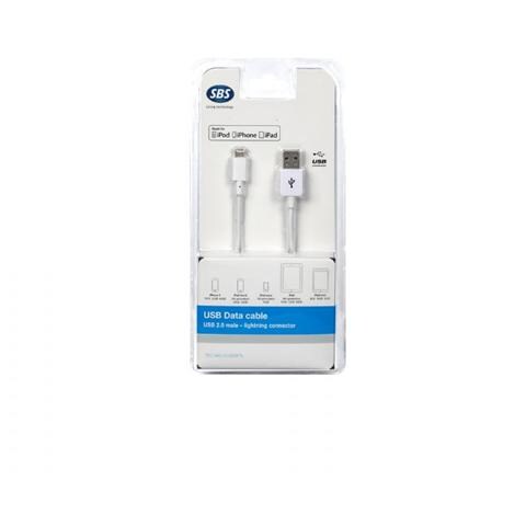 Cavo dati e ricarica con connettori USB 2.0 Apple Lightning, lunghezza 1 m. , colore bianco - Foto 1