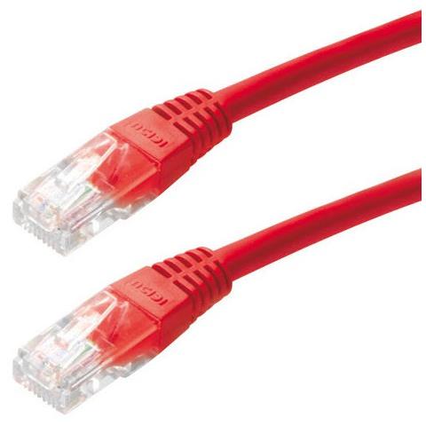 Cavo di Rete M-CRPS05R Cat. 5E FTP 0.5 m - Rosso - Foto 1