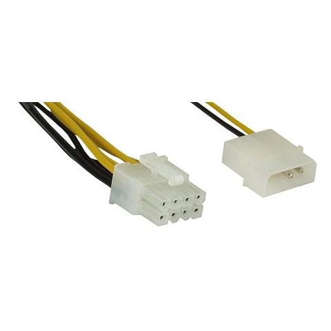 cavo adattatore alimentazione interna da alimentatore atx 5,25" a server mainboard 8pin, 28cm - Foto 1