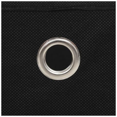 Contenitori 4 pz in Tessuto non Tessuto 32x32x32 cm Nero - Foto 2