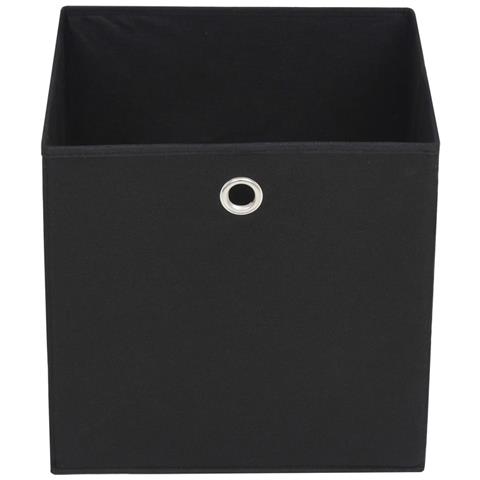 Contenitori 4 pz in Tessuto non Tessuto 32x32x32 cm Nero - Foto 7