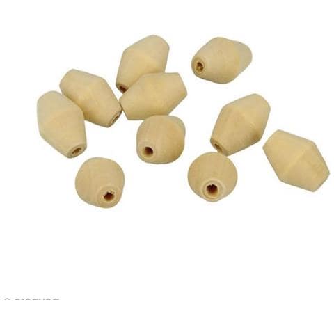 10 Perline Di Legno Piano 20 X 15 Mm - Foto 3