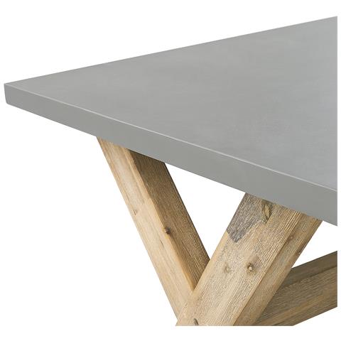 Tavolo Da Giardino Grigio In Finto Cemento 200 X 100 Cm Olbia - Foto 16