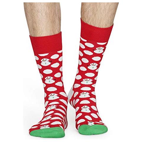 Happy Socks Big Dot Snowman Sock, Calzini Uomo, Multicolore (multicolour 430), 41-44 - Foto 2