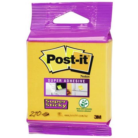 Post-it Haftnotiz Super Sticky 2014-s 76x76mm 270bl. Narzissengelb (2014-s)  - Foto 1