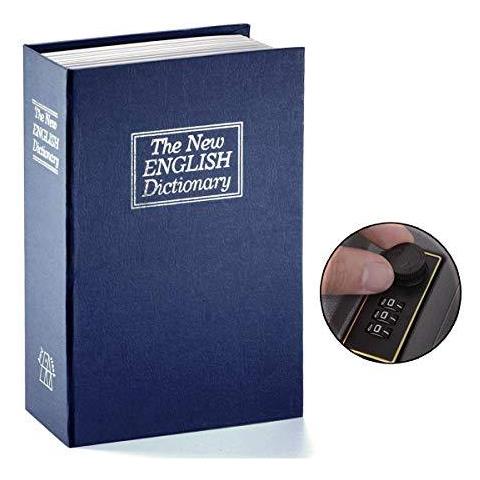 Prenota Sicuro Con Serratura A Combinazione Dizionario Diversion Salvadanaio Cassaforte Per Portatile Grande Per La Conservazione Di Denaro (samll Blu) - Foto 1