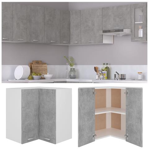 Pensile Angolare “Lyon” Grigio Cemento 57x57x60cm - Foto 2