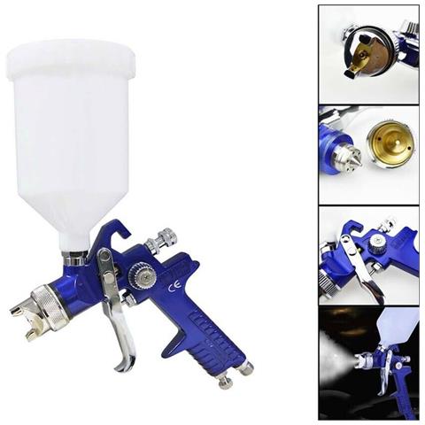 Aerografo 1.7 Mm Pistola Spruzzo Serbatoio A Caduta 600ml Ad Aria - Foto 2