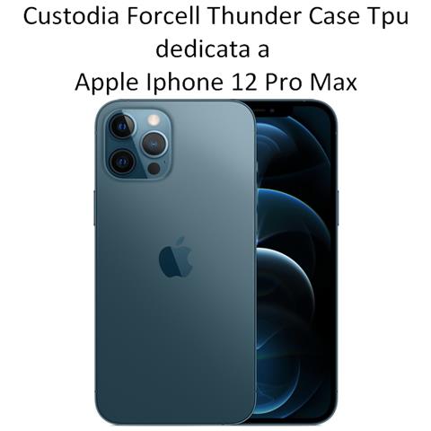 Thunder Custodia Tpu Silicone Cover Case Per Apple Iphone 12 Pro Max Black - Foto 2