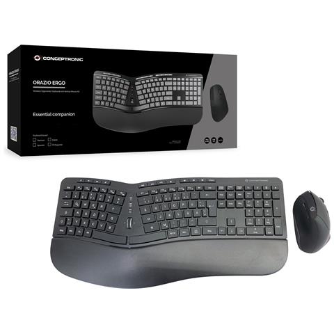 ORAZIO02DE tastiera Mouse incluso Ufficio RF Wireless QWERTZ Tedesco Nero - Foto 5