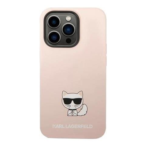 Silicone Cover Choupette Body Logo Pink, Fr Apple Iphone 14 Pro Max, Klhcp14xslctpi (klhcp14xslctpi) - Foto 1