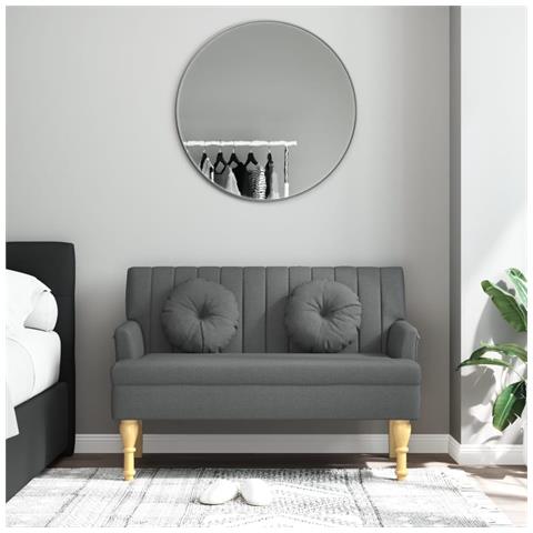 Panca con Cuscini Grigio Scuro 113x64,5x75,5 cm in Tessuto - Foto 6