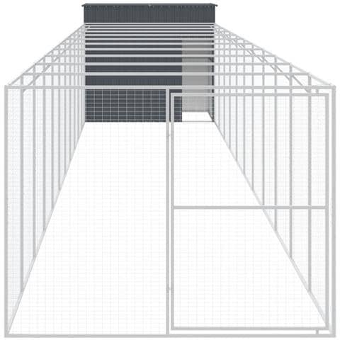 Casetta Cani Con Corsa Antracite 214x1273x181cm Acciaio Zincato - Foto 2