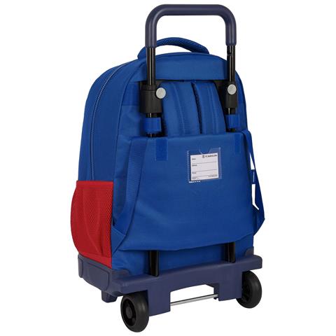 Trolley Per La Scuola Azzurro Rosso Granato 33 X 45 X 22 Cm - Foto 2