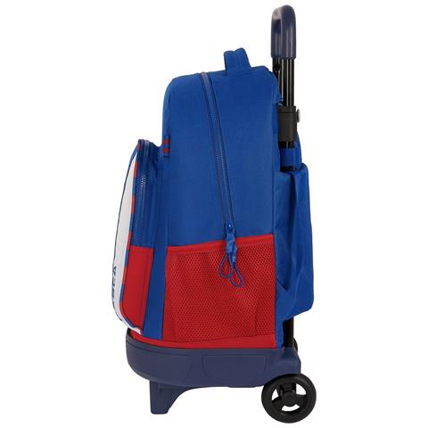 Trolley Per La Scuola Azzurro Rosso Granato 33 X 45 X 22 Cm - Foto 3
