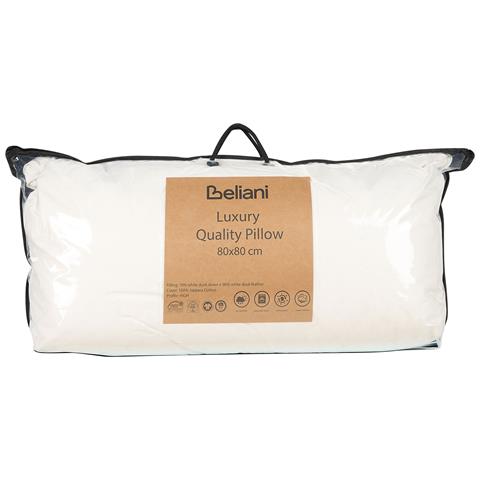 Set Di 2 Guanciali In Piume E Piumino Bianco 80 X 80 Cm Feldberg - Foto 2