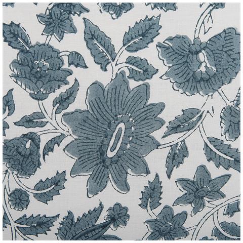 Set Di 2 Cuscini Rumex Cotone 45 X 45 Cm Blu Trama Floreale - Foto 2
