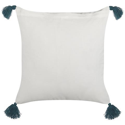 Set Di 2 Cuscini Rumex Cotone 45 X 45 Cm Blu Trama Floreale - Foto 7