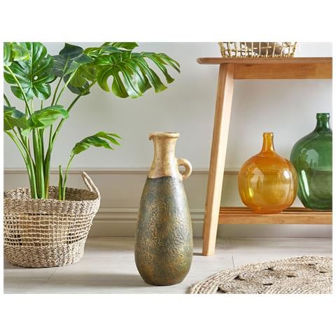 Vaso Decorativo Maroneja Realizzato A Mano Ceramica Verde - Foto 1