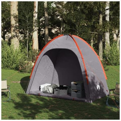 Tenda Portaoggetti Grigio E Arancione Impermeabile - Foto 3