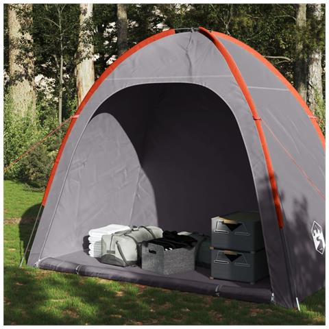 Tenda Portaoggetti Grigio E Arancione Impermeabile - Foto 1