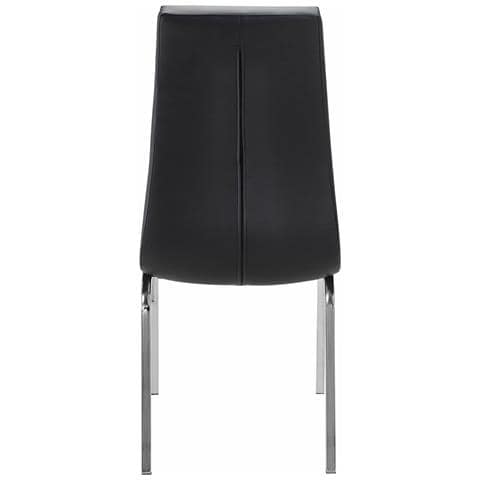 Lila Set Di 2 Sedie Da Pranzo Imbottite In Pu Nero - Foto 5