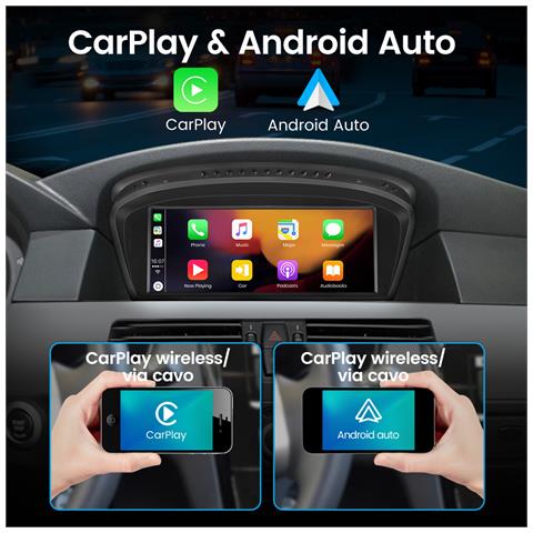 Autoradio (4g+64g) Per Bmw 5 Serie E60 E61 E63 E64, 3 Serie E90 E91 E92 Cic (2009-2012), Car Radio Qualcomm Con 8,8 Pollici Schermo Ips Touchscreen Android Auto Carplay 4g Bt - Foto 7