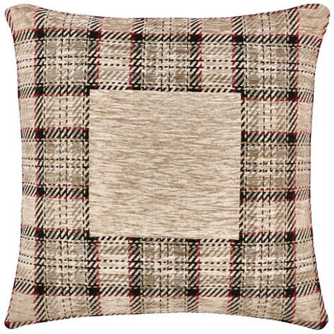 Federa Cuscino Arredo Casa Fodera Tessuto Cinigliato Scozzese Tartan 40x60 Beige - Foto 1