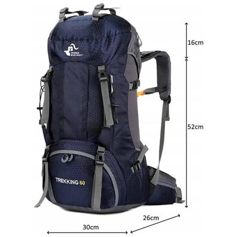 Knight 50l+10l Zaino Da Trekking Colore: Nero - Foto 3
