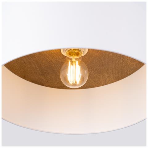 Sollux Lighting Lampada Da Soffitto Telesto Bianco/marrone Chiaro Sl.1393 - Scandinavo Lampade Da Soffitto Bianco/marrone Chiaro 20x35x35 Cm - Foto 8
