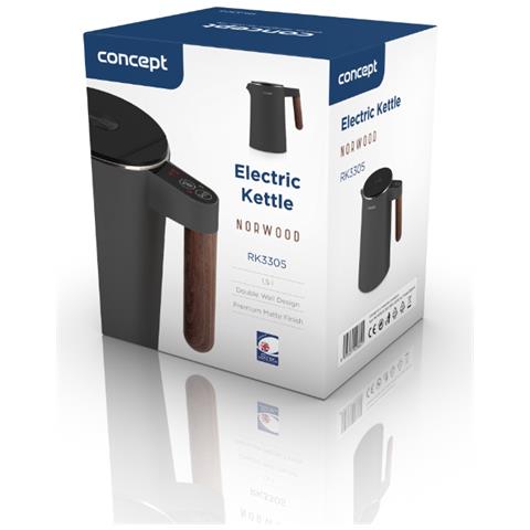 Bollitore RK3305 in Acciaio Inox con Controllo della Temperatura Funzione di Mantenimento in Caldo 1,5 l Potenza 1850-2200 W Color Nero - Foto 8
