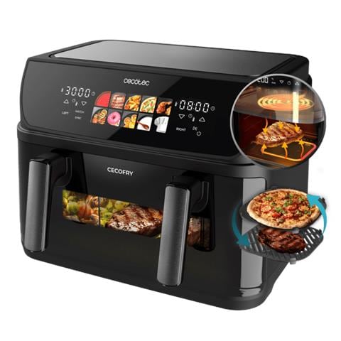 Friggitrice ad Aria Duoheat 10000 Capacita 10L Potenza 2800 W Colore Nero - Foto 1