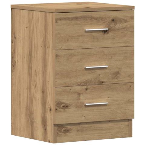 Comodino Rovere Artigianale 38x35x55 Cm In Legno Multistrato - Foto 2