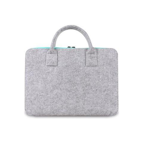 Elegante Custodia Grigia In Feltro Per Laptop Per Notebook Da 13-14 Pollici - Foto 2