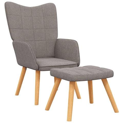 Lusso Casadino -  Poltrona Relax Con Poggiapiedi Tortora In Tessuto - Foto 1