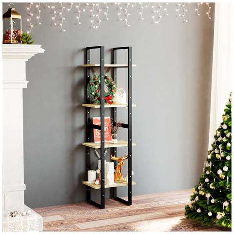 Libreria A 4 Ripiani 40x30x140 Cm In Legno Massello Di Pino - Foto 8