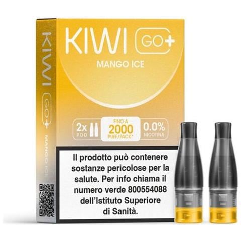 0mg Mango Ice - Pod Precaricata Kiwi Go Plus - 2 Pezzi - Kiwi Vapor - Foto 1