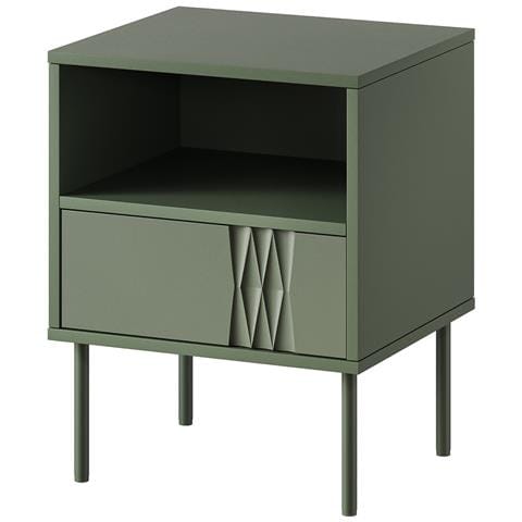 Comodino 2 pz. TRESSE 44x40x53 verde opaco - Foto 1