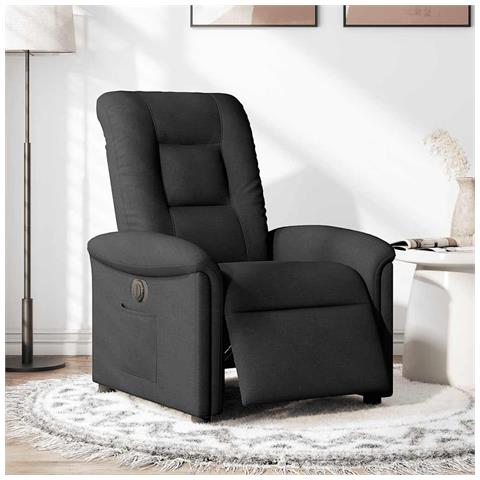 Poltrona Elettrica Reclinabile Nera in Tessuto - Foto 2