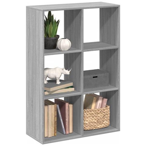 Libreria Divisorio Grigio Sonoma 69,5x29x103,5cm in Truciolato - Foto 2