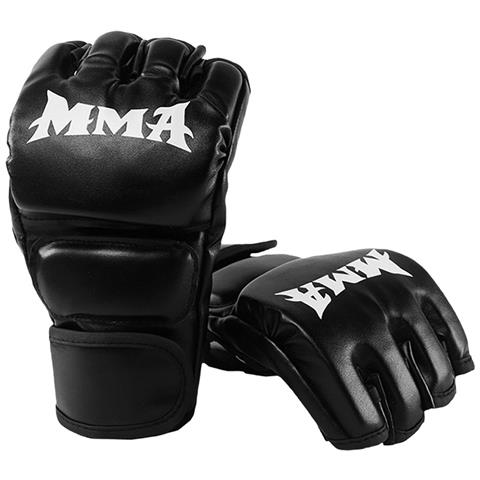 Guanti Da Boxe A Mezze Dita - Allenamento Mma, Sparring E Sacco Da Boxe Black - Foto 1