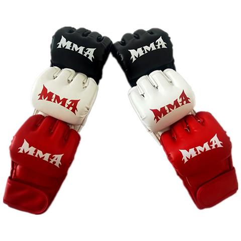 Guanti Da Boxe A Mezze Dita - Allenamento Mma, Sparring E Sacco Da Boxe Black - Foto 2